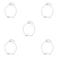 thumbnail image 1 of Pulseras de tobillo Qarigey Decoraciones de rosas Plata 5piezas, 1 of 1