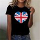 thumbnail image 1 of Fiudx Ropa de Mujer Blusa de Mujer Lisa Casual Manga Corta Moda Cuello Redondo Tops Regulares, 1 of 4
