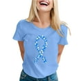 thumbnail image 1 of TSADFHJI Chandail en Molleton pour Femmes Logo Winnipeg T-Shirt Imprimé à Manches Courtes Col Rond Blouse S Bleu, 1 of 4
