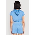 thumbnail image 5 of Women's French Terry Bear Graphic Cropped Hoodie, 5 of 5