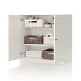 thumbnail image 4 of 100% Solid Wood 32" Bathroom Cabinet with Solid Doors and Adjustable Shelves, 4 of 7