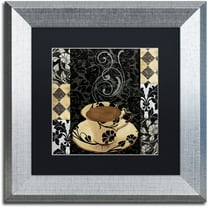 Trademark Fine Art "Cafe Noir VI" Canvas Art by Color Bakery Black Matte, Silver Frame