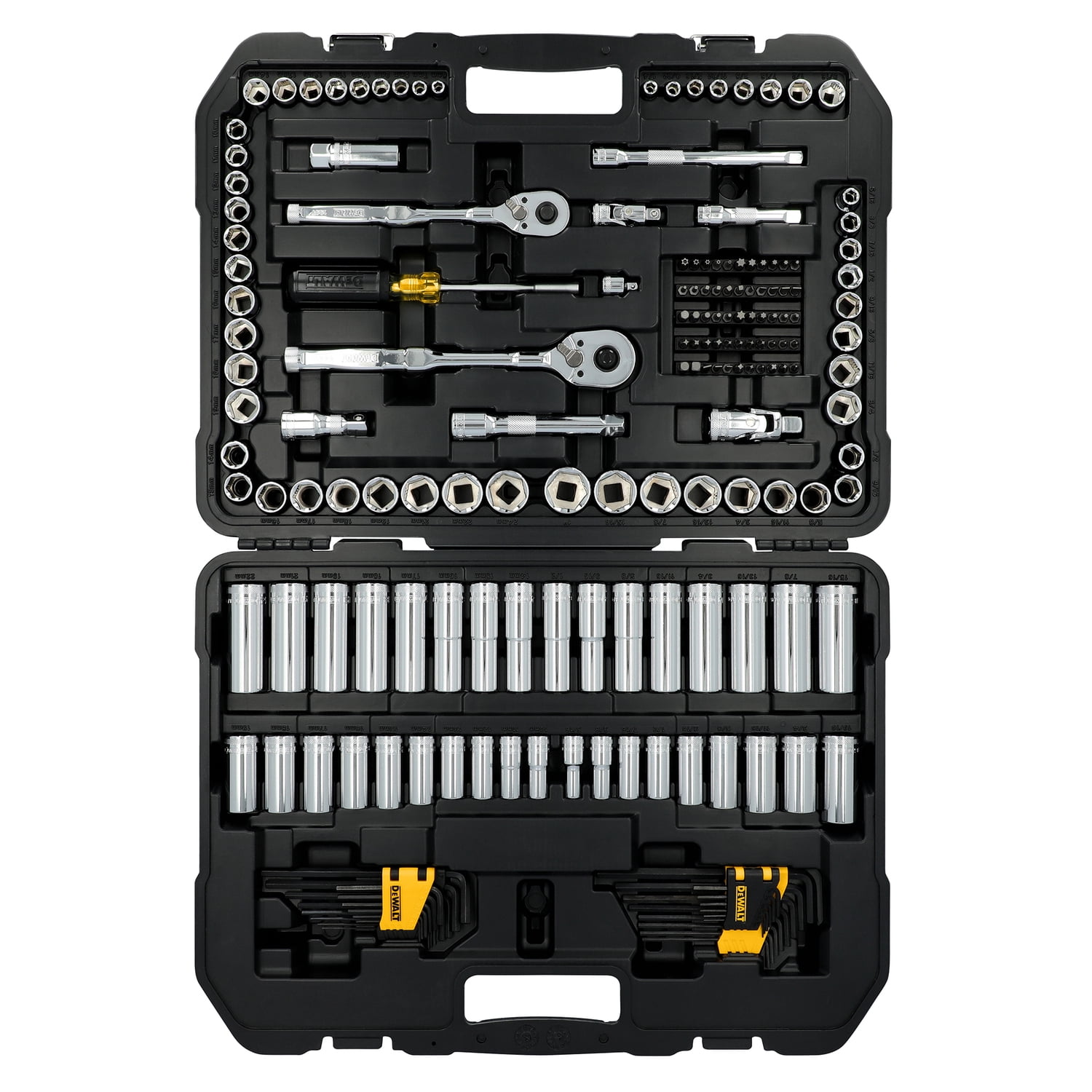 DEWALT TOUGHSERIES 3 Drive Mechanics Tool Set with 182 Pieces plus Case, DWMT45404
