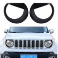 thumbnail image 2 of Front Headlight Bezels Trim Cover For Jeep Renegade 2015-2018 (black), 2 of 4