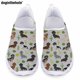 thumbnail image 1 of Zapatos planos casuales con estampado de perro salchicha de dibujos animados de Doginthehole para mujer, zapatos de malla ligeros y transpirables de verano, zapatos de enfermería para hospital, 1 of 5