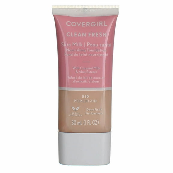 CoverGirl Clean Fresh Skin Milk Foundation, Porcelain 510, 1 fl oz