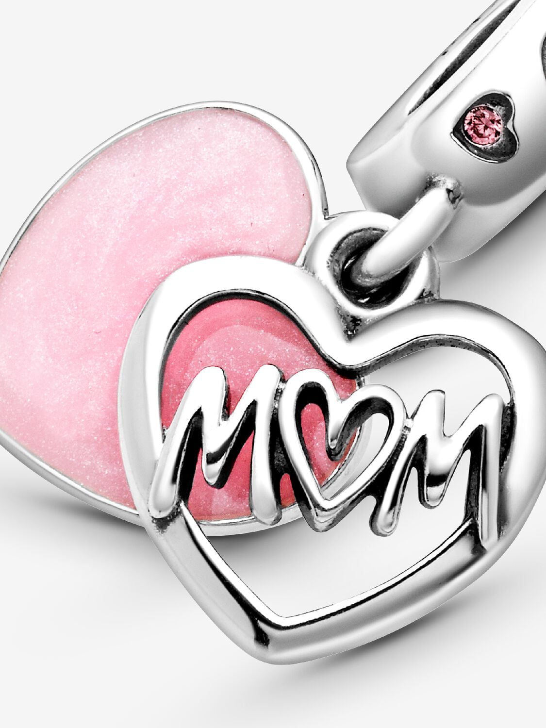 mommy様 Pandora - Mom Script Heart Dangle Charm - 798887C01