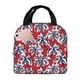 thumbnail image 1 of Easygdp Palm Tree Pattern on Red Bolsa Térmica Premium - Tela Oxford Impermeable, Gran Capacidad, Bolsillo Frontal, Unisex para Trabajo, Escuela, Actividades al Aire Libre y Picnics, 1 of 8