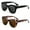 1 Black 1 Tortoise, variant on 2 Pairs Women Bifocal Round Oversized Reading Sunglasses - Outdoor Reader - Spring Hinge Bi-Focal +1.25