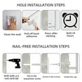 thumbnail image 4 of Paper Towel Holder Easy to Install Towel Rack Solid Stainless Steel Paper Towel Rack Versatile Paper Roll Holder Space Saving Paper Towel Rack Wall Mounted for Bathroom, 4 of 9