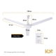 thumbnail image 5 of Ventilador De Techo 56 Pulgadas 3 Aspas De Acero Color Blanco 5 Vel 127V 65W Kingsman blanco, 5 of 7