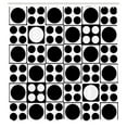 thumbnail image 2 of Ambesonne Geometric Shower Curtain, Various Monochrome Dots, 69"Wx84"L, Charcoal Grey and White, 2 of 4
