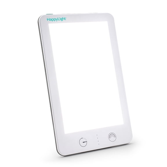 Verilux HappyLight Touch Plus - Light Therapy Daylight Lamp with 10,000 Lux, UV-Free, LED Bright White Light, Adjustable Brightness, Color, Timer, & Detachable Stand - Boost Mood, Sleep, & Focus