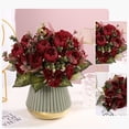 thumbnail image 3 of 1pcs Artificial Flowers Bouquet Fake Peony Silk Hydrangea Wildflowers Arrangements with Stems for Wedding Home Centerpieces Decor, 3 of 6