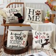 thumbnail image 5 of Pet Throw Pillow Covers, 18 x 18 Inch A Good Dog Deserves A Good Bone Pillows, 5 of 5