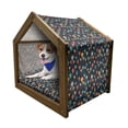 thumbnail image 1 of Kites Pet House, Colorful Flying Kites with Grunge Effects Retro Games Themed Illustration, Outdoor & Indoor Portable Dog Kennel with Pillow and Cover, 5 Sizes, Multicolor, by Ambesonne, 1 of 5