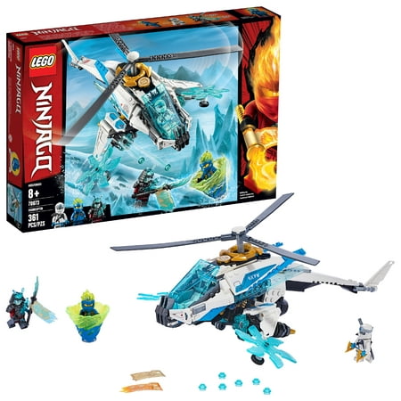 LEGO Ninjago ShuriCopter Kids Toy Helicopter Building Set with Ninja Minifigures and Toys Weapons 70673