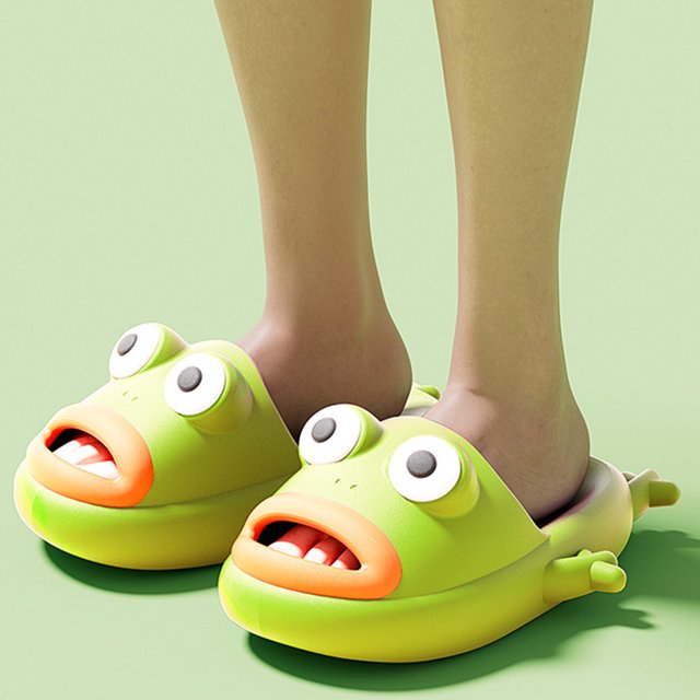 Chanclas suaves Sandalias de verano cómodas Regalos divertidos transpirables (Verde 42-43)