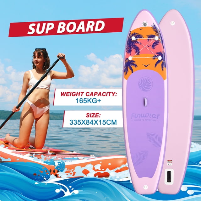FunWater Stand Up Paddle Board Ultra-Light Inflatable Paddleboard with SUP Accessories for Adults & Youth of All Skill Levels