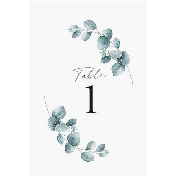 Leaf Table Number Cards Double Sided Party Table Numbers for Reception Baby Shower Anniversary Birthday Bridal Party 4x6 Inch