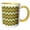 Yellow/White, variant on 3drose, Chevron Pattern in Khaki Brown and Grey, 15oz Mug