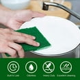 thumbnail image 6 of Scouring Pad 4 × 6 Inch Green Reusable Household for Kitchen Scrubbers（40 Pcs ）, 6 of 6