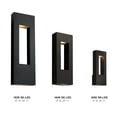 thumbnail image 6 of 1649SK-LED Hinkley Lighting Atlantis - 4 Inch 2 Light Large Outdoor Wall Lantern-Satin Black Finish-Integrated LED Lamp Base Type, 6 of 18