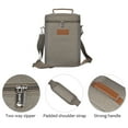 thumbnail image 5 of Kato Insulated 4 Bottle Wine Carrier Tote Cooler Bag for Travel Picnic Padded Champagne Glass Carrying Case Leather Hand, 5 of 8
