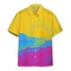 thumbnail image 3 of Camisa sencilla para hombre con estampado 3D de estilo Harajuku, camisetas holgadas de gran tamaño para uso diario, camisas casuales de manga corta, camisas con gráficos de atardecer y solapa, 3 of 5