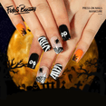 thumbnail image 2 of Fofosbeauty 24 pcs Press-on Acrylic False Nails, Nails Tips Designs 2023,Square Spider Orange, 2 of 9