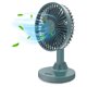 thumbnail image 1 of Ventilador de escritorio USB, ventilador oscilante de mesa, verde Afortunado Sencillez, 1 of 5