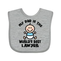 Inktastic Dad is Worlds Best Lawyer Boys Baby Bib