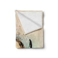 thumbnail image 2 of Golf Soft Flannel Fleece Blanket, Silhouette of Men Playing Golf Game Champion Modern Abstract Graphic Art, Cozy Plush for Indoor and Outdoor Use, 50" x 70", Multicolor and Champagne, by Ambesonne, 2 of 6