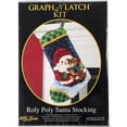 thumbnail image 2 of M.C.G. Textiles #37784 Latch Hook Kit, 12 by 17-Inch, Roly Poly Santa Christmas Stocking Multi-Colored, 2 of 2