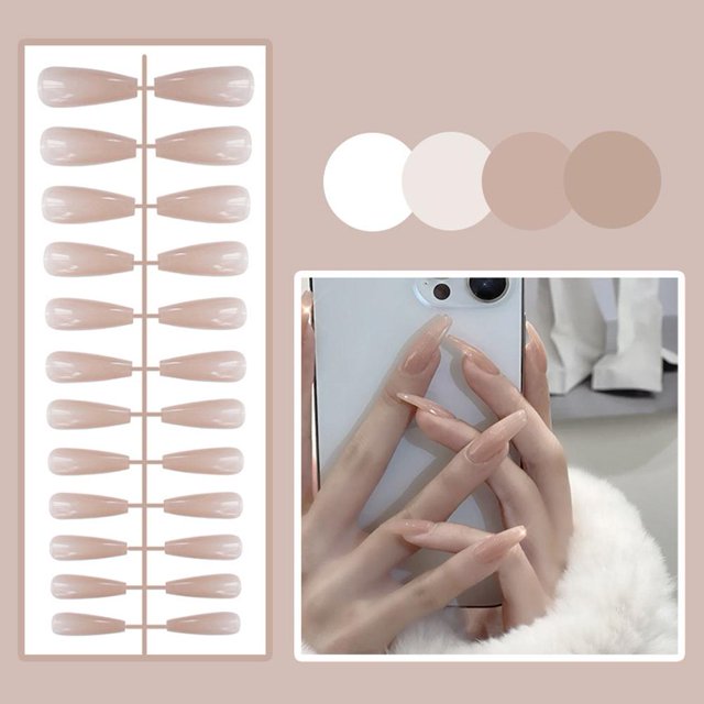 24 Pcs de Bandes d'Ongles en Plastique Réutilisables pour Ongles Pressés sur Mesure Semi-Finis DIY