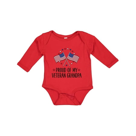

Inktastic Military Proud of Veteran Grandpa Gift Baby Boy or Baby Girl Long Sleeve Bodysuit