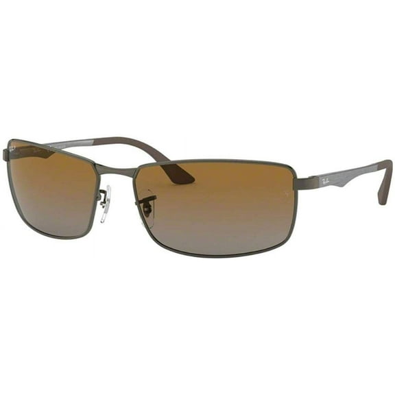 Ray-Ban RB3498 029/T5 61M Matte Gunmetal/Grey Brown Gradient Polarized Sunglasses For Men