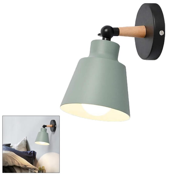 E27 Enchufe de lámpa de ped, pantalla de apiencia , apliques de lámpa de ped , iluminación adecuada pctualización LED, p - Verde Colco Lámparas de pared para dormitorio