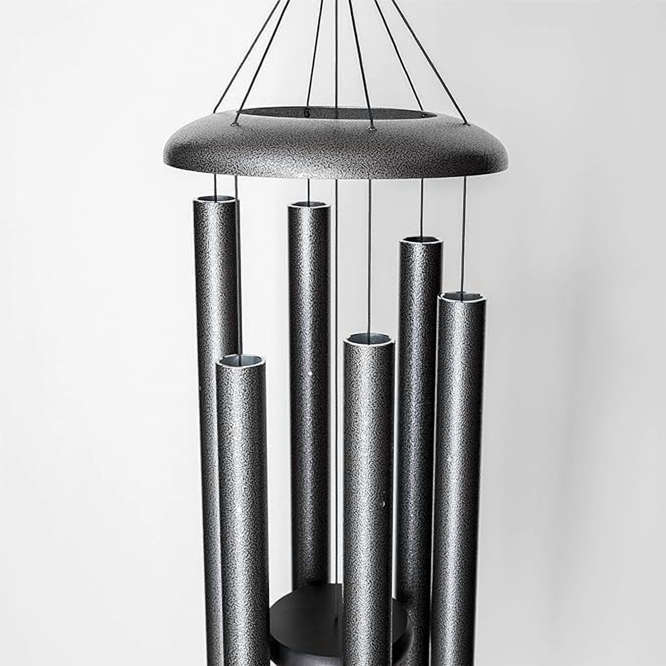 44" Premium Aluminum Wind Chimes for Outdoor Zen Atmosphere - Ideal for Garden, Patio, and Backyard Decoration, with Wind Catcher and Silver Pulm Design
