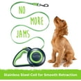 thumbnail image 3 of Mighty Paw Retractable Dog Leash Durable 10x Strong Stainless Steel Internal Coil Reflective Stitching 1 Touch Lock No Slip Grip, 3 of 10