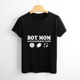 thumbnail image 4 of Boy Mom Women’s Short Sleeve Cotton T-Shirt HD Graphic Printed Tee Casual Crew Neck Top XL, 4 of 7