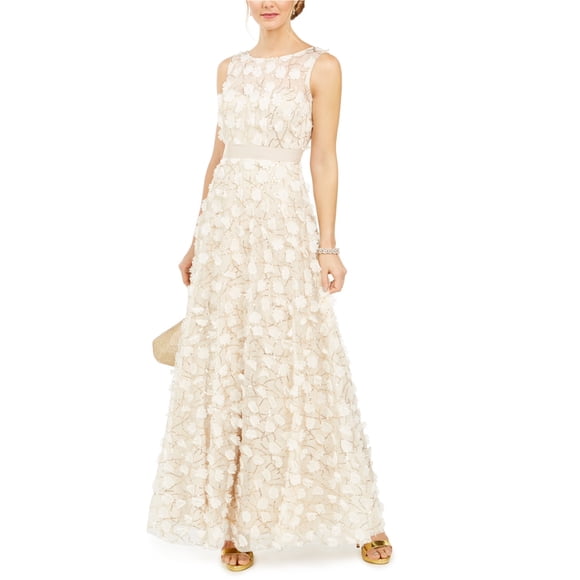 Eliza J Vestido Floral para Mujer, Beige, 6