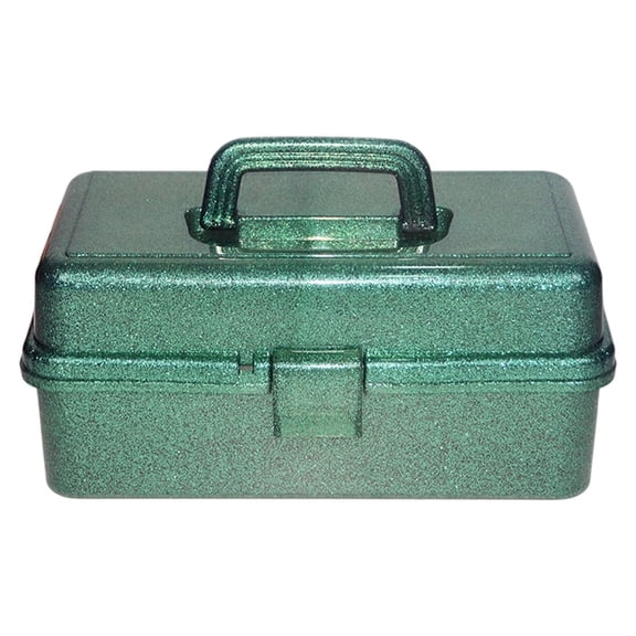 3-Layer Plastic Craft Organizers And Storage,12 Inch Stackable Glitter Storage Organizer Box,Art & Craft Storage Container,Portable Folding Tackle Box With Handle,Storage Case,(C,12.99x5.7x7.67 in)