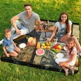 thumbnail image 7 of Bohemian Color Picnic Blanket Waterproof Outdoor Beach Blanket Hand-held Pad Suitable for Travel, Camping, Beach, Family Gatherings, 7 of 7