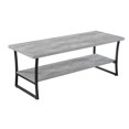 thumbnail image 3 of HomeStock Earthy Elements Coffee Table, 30" W x 52" L x 20" H, Modern Design with Slate Gray Metal Frame, Additional Display Shelf, 3 of 4