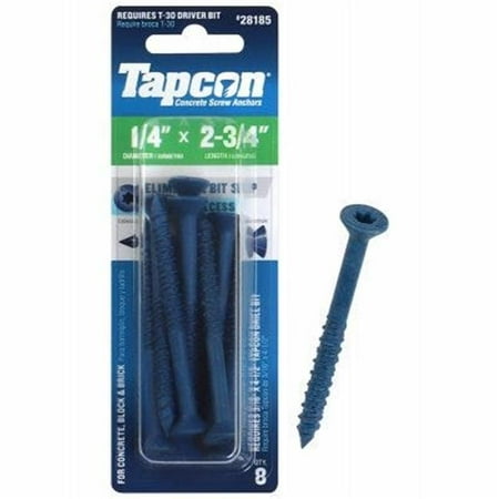 

ITW Brands 607616 0.25 x 2.75 in. Concrete Anchors - Pack of 8