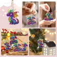 thumbnail image 5 of 6pcs 5D Flying Dragon diamond painting keychain kit, double-sided diamond art keychain, DIY handmade crafts, DIY for children and adult beginners, keys, mobile phones, backpack accessories, 5 of 6