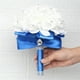 thumbnail image 4 of XmhyTop Ramo de novia de rosas artificiales, ramo de flores blancas para dama de honor con cintas de diamantes, ramos de flores falsas para bodas, compromisos, iglesias, 4 of 5