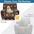 thumbnail image 4 of Xixirimido Aztec Tribal Bear Printed Recliner Slipcover Stretch Reclining Chair Covers 4 Pieces Non Slip Recliner Sofa Slipcovers with Pocket Lazy Boy Chair Cover for Pet Kid, 4 of 8