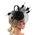 thumbnail image 5 of MESSUEN Tea Hats for Women Tea Party Hats for Women Girl Hat Fascinators Hats for Women Tea Party Hair Fascinators for Women Girls Tea Party Hat Ladies Fascinator Hats Black One Size, 5 of 7
